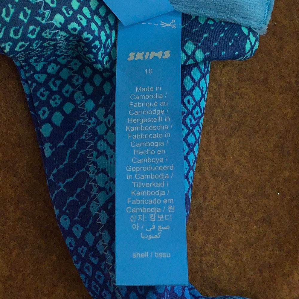 SKIMS Womens 10 Aqua Ombre Snake Print Ultimate Push-Up Bikini Top NWT - Picture 4 of 8